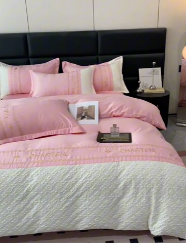 91家纺网 家纺一手货源 找家纺 （总）梦之岛 2024新款A类浮雕立体水洗真丝天丝四件套