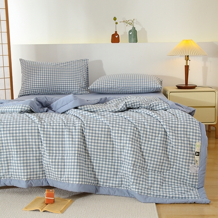 91家纺网 家纺一手货源 找家纺 （总）花言狐语 2025新款A类全棉水洗棉夏被四件套