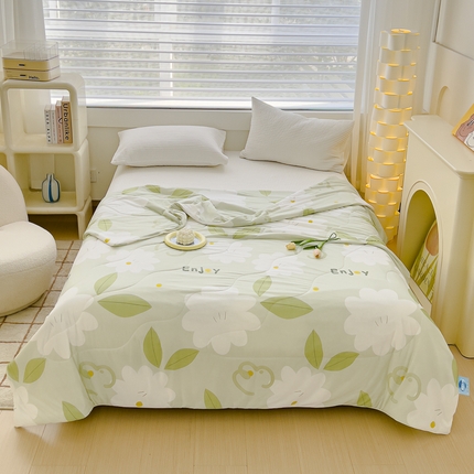 久典家居 2024新款A类氨纶抗菌印花凉感丝夏被空调被 太阳花