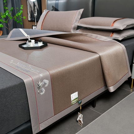 91家纺网 家纺一手货源 找家纺 （总）小牛席业 2024新款加厚款-绣球草本清凉冰藤席系列凉席藤席冰藤席冰丝席竹席乳胶席乳胶凉席凉感豆豆席	