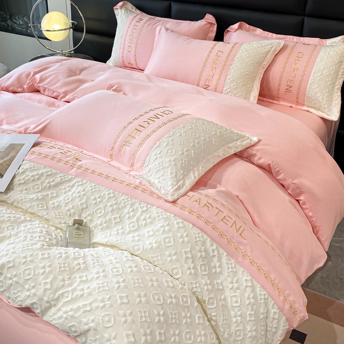 91家纺网 家纺一手货源 找家纺 （总）梦之岛 2024新款A类浮雕立体水洗真丝天丝四件套