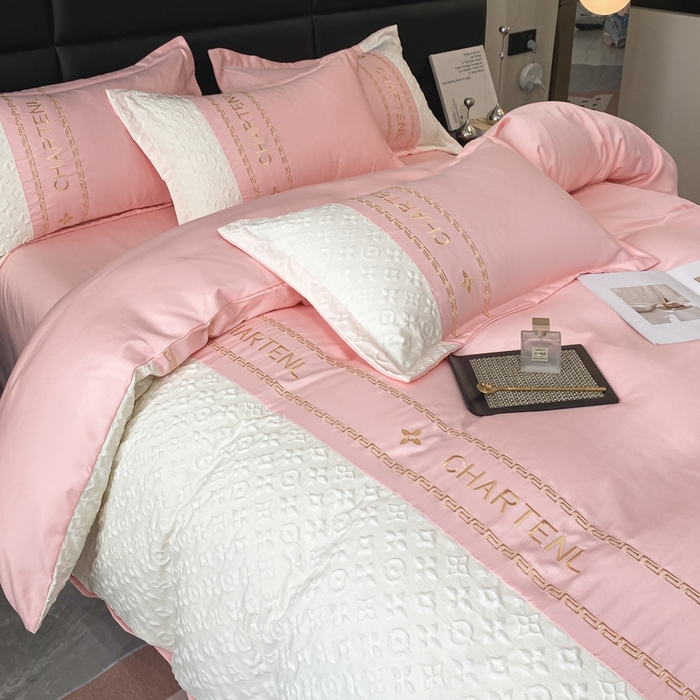 91家纺网 家纺一手货源 找家纺 （总）梦之岛 2024新款A类浮雕立体水洗真丝天丝四件套