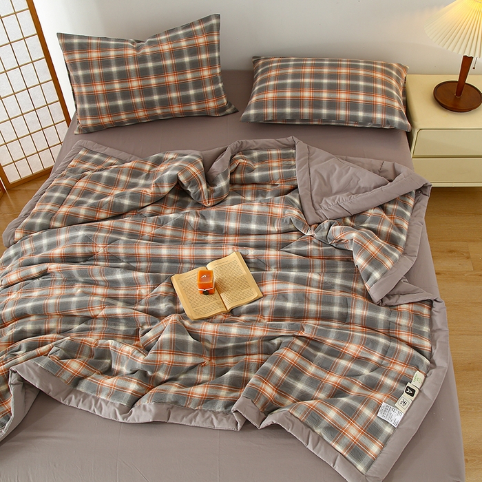 91家纺网 家纺一手货源 找家纺 花言狐语 2025新款A类全棉水洗棉夏被四件套 诺卡-单夏被