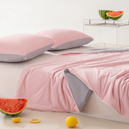 佳居缘 2024新款西瓜冰柠被空调被夏被 蜜桃粉