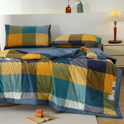 91家纺网 家纺一手货源 找家纺 （总）花言狐语 2025新款A类全棉水洗棉夏被四件套