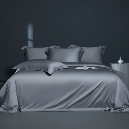 缔缦 2024新款60天丝棉四件套-花漾 时尚灰