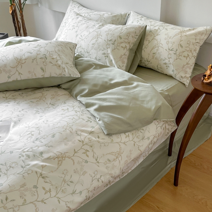 91家纺网 家纺一手货源 找家纺 千朵 2024新款莱赛尔天丝四件套 浅爱