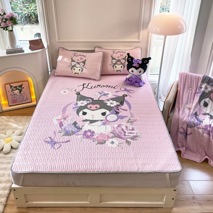 91家纺网 家纺一手货源 找家纺 蘭菲家纺 2024新款大版三丽鸥卡通凉席 花仙子