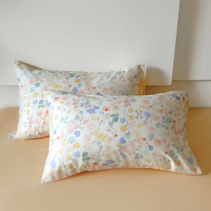 91家纺网 家纺一手货源 找家纺 千朵 2024新款莱赛尔天丝四件套 含艺粉