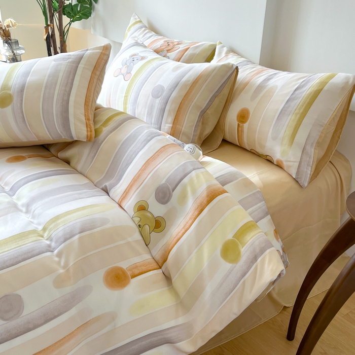 91家纺网 家纺一手货源 找家纺 千朵 2024新款莱赛尔天丝四件套 童心