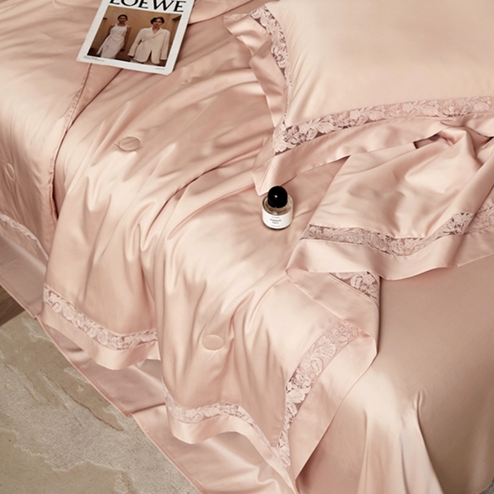 91家纺网 家纺一手货源 找家纺 榻尚家居 2024新款天丝棉镂空夏被四件套-云绡系列 云绡-珠玉芬天丝棉夏被四件套