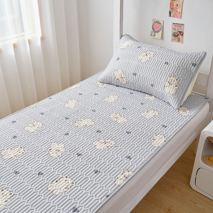 91家纺网 家纺一手货源 找家纺 （总）爱思凯家纺 2025款【印花学生床乳胶凉席】清新乳胶条席