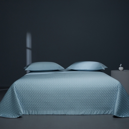 91家纺网 家纺一手货源 找家纺 缔缦 2024新款天丝棉床盖系列 （配大红皮包，不要包装少20） 微醺兰