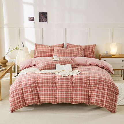 91家纺网 家纺一手货源 找家纺 （总）凡客家居 全棉色织水洗棉四件套学生宿舍三件套