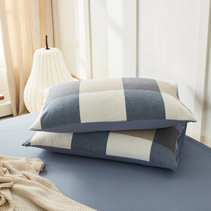 91家纺网 家纺一手货源 找家纺 （总）凡客家居 2024新款全棉色织水洗棉枕套学生宿舍