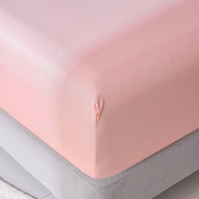 91家纺网 家纺一手货源 找家纺 简爱家纺 2025新款水洗真丝床笠单品床垫保护套床罩 戴妃粉