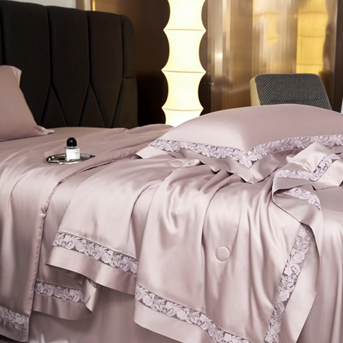 91家纺网 家纺一手货源 找家纺 （总）榻尚家居 2024新款镂空蚕丝空调夏凉被被天丝棉夏被镂空夏被四件套