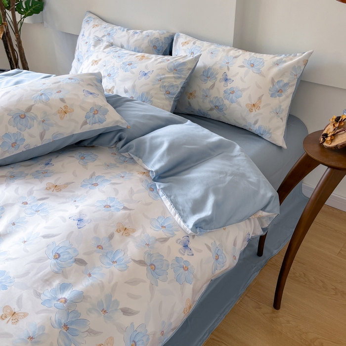 91家纺网 家纺一手货源 找家纺 千朵 2024新款莱赛尔天丝四件套 妙花兰