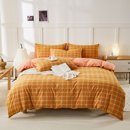 91家纺网 家纺一手货源 找家纺 （总）凡客家居 2024新款全棉色织水洗棉被套学生宿舍