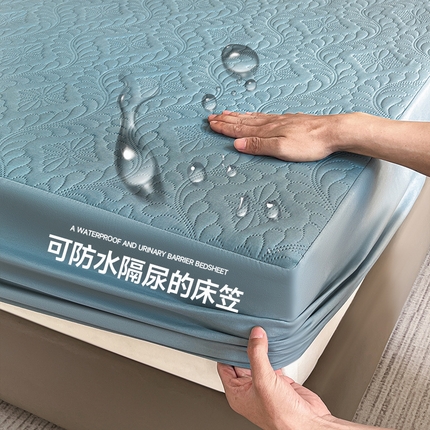 91家纺网 家纺一手货源 找家纺 （总）摩妮卡 2025新款防水隔尿夹棉床笠加厚席梦思床垫保护罩