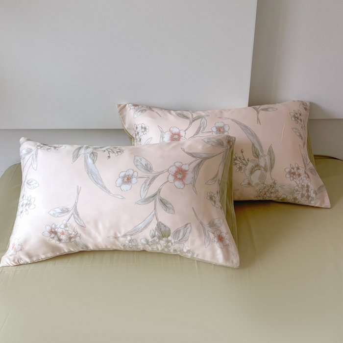 91家纺网 家纺一手货源 找家纺 千朵 2024新款莱赛尔天丝四件套 曲意米