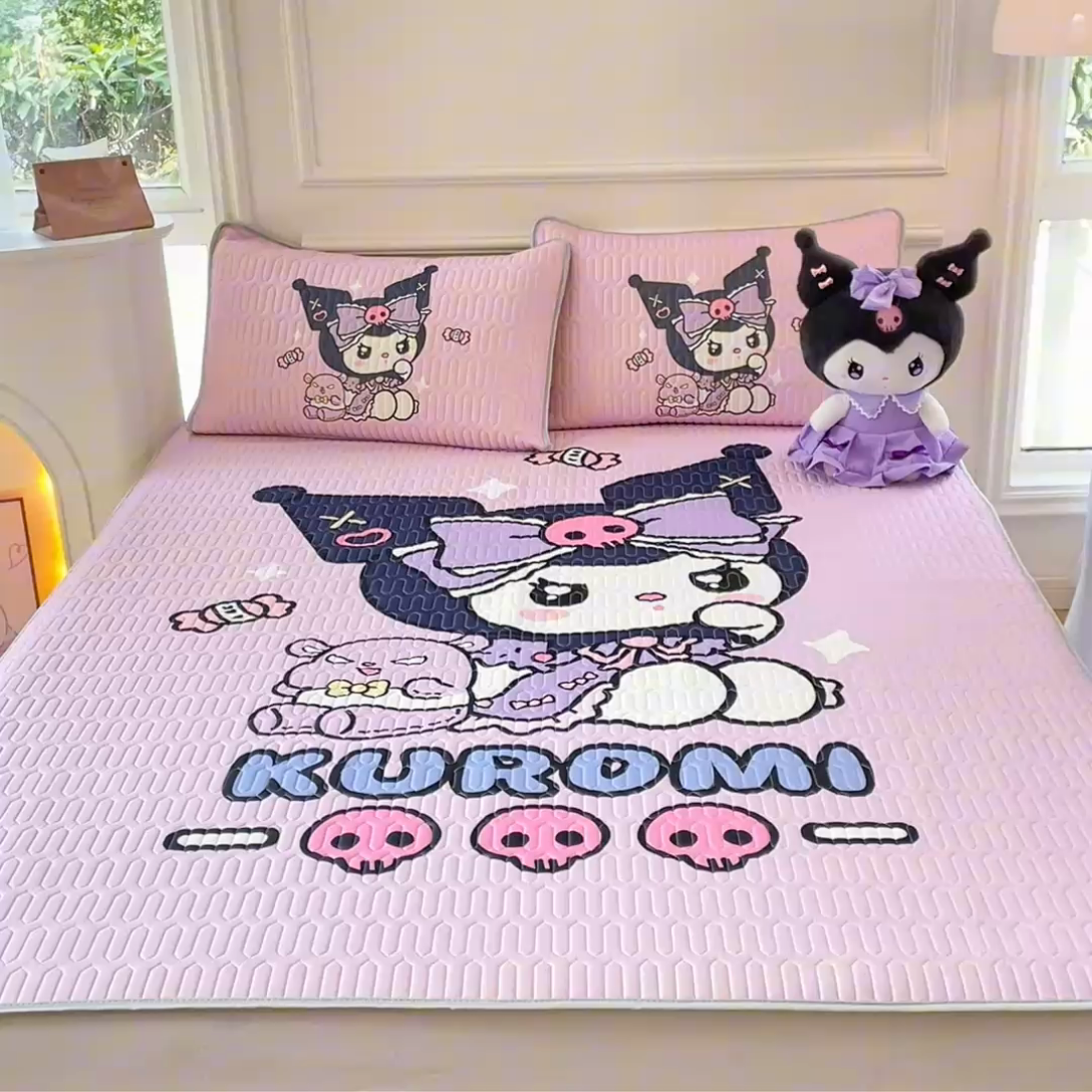 91家纺网 家纺一手货源 找家纺 蘭菲家纺 2024新款大版三丽鸥卡通凉席 小库日记