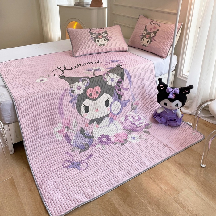 91家纺网 家纺一手货源 找家纺 蘭菲家纺 2024新款大版三丽鸥卡通凉席 花仙子