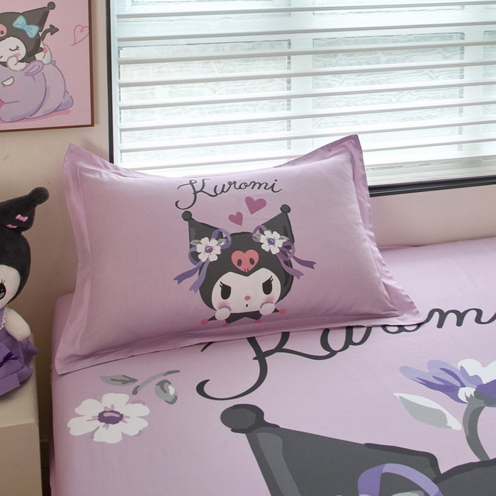 91家纺网 家纺一手货源 找家纺 蘭菲家纺 2024新款全棉大版三丽鸥卡通单床笠 花仙子