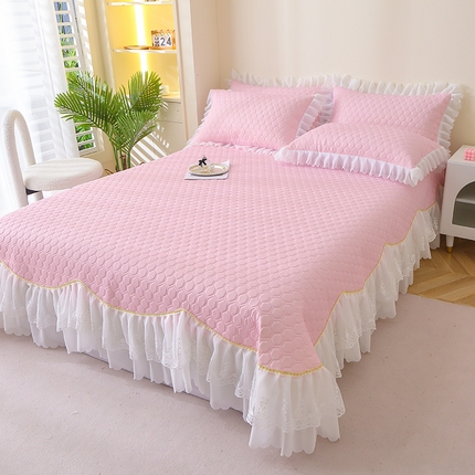 91家纺网 家纺一手货源 找家纺 （总）雪夫人 2024新款凉感丝床裙床单款凉席