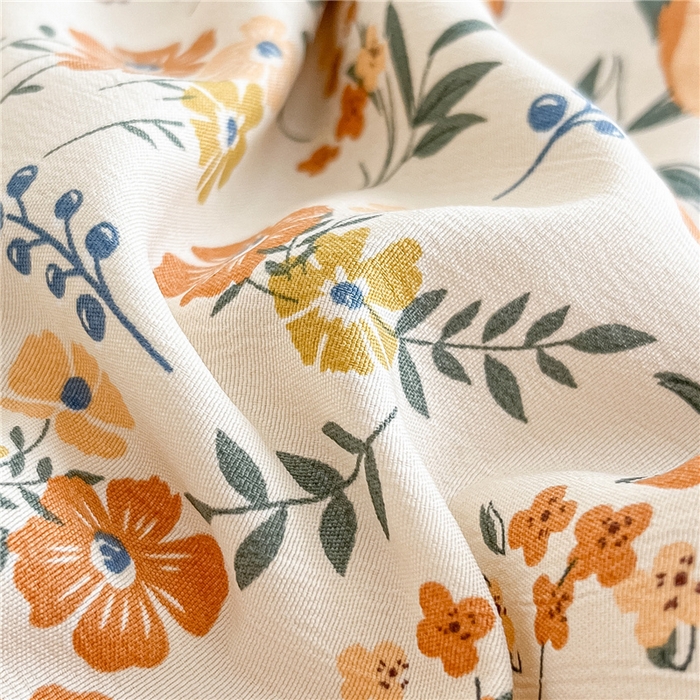 91家纺网 家纺一手货源 找家纺 梵克保罗 2024新款春夏水洗棉麻双层纱夏被四件套 春日花园兔