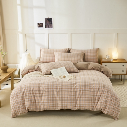 91家纺网 家纺一手货源 找家纺 （总）凡客家居 2024新款全棉色织水洗棉被套学生宿舍