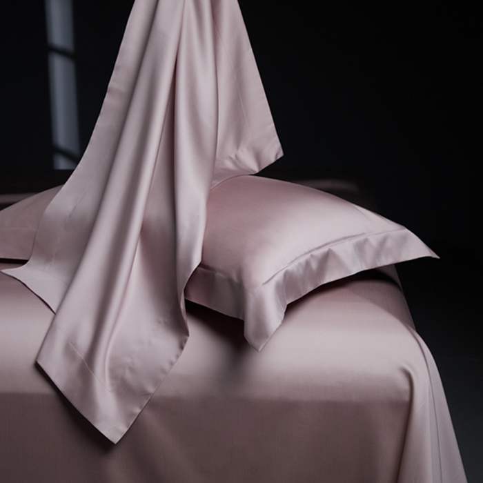 91家纺网 家纺一手货源 找家纺 缔缦 2024新款60天丝棉四件套-花漾 豆沙粉