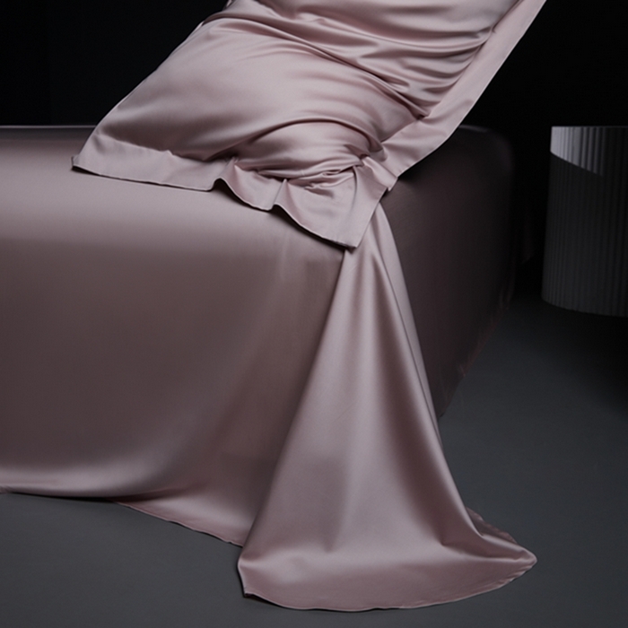 91家纺网 家纺一手货源 找家纺 缔缦 2024新款60天丝棉四件套-花漾 豆沙粉