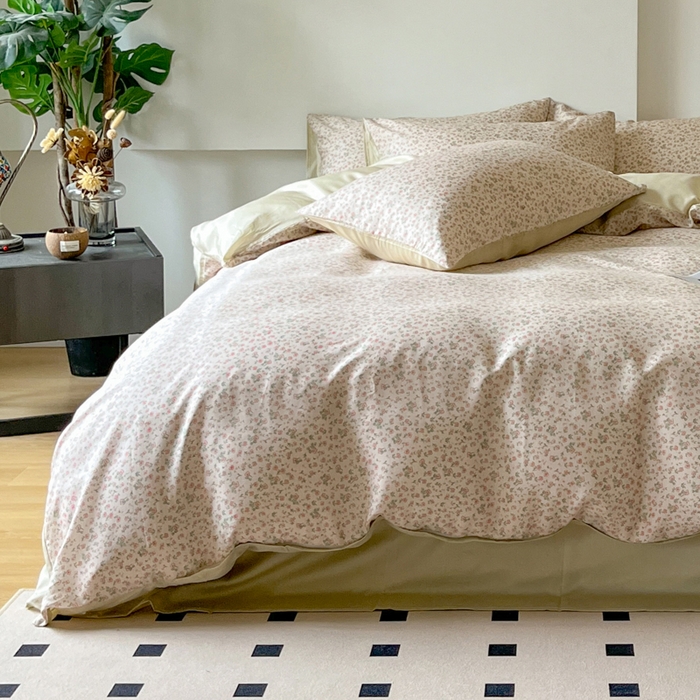 91家纺网 家纺一手货源 找家纺 千朵 2024新款莱赛尔天丝四件套 灵动