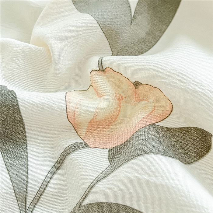 91家纺网 家纺一手货源 找家纺 梵克保罗 2024新款春夏水洗棉麻双层纱夏被四件套 乔凝