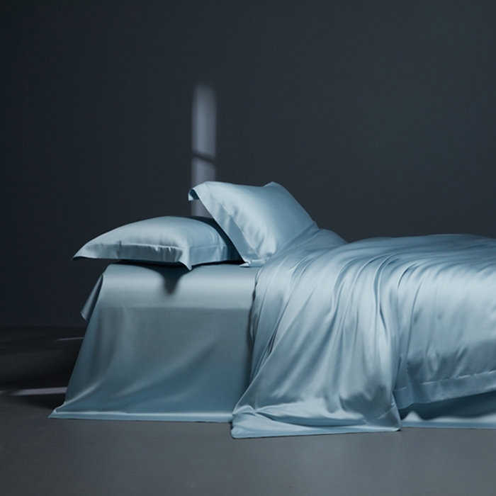 91家纺网 家纺一手货源 找家纺 缔缦 2024新款60天丝棉四件套-花漾 微醺兰