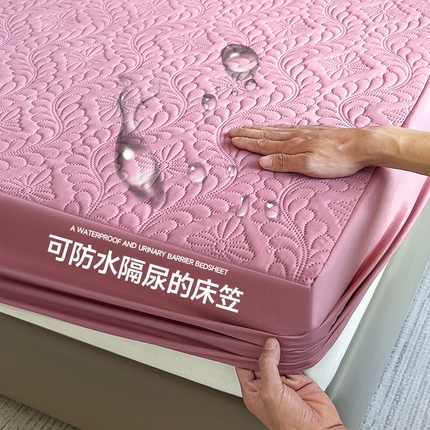 91家纺网 家纺一手货源 找家纺 （总）摩妮卡 2025新款防水隔尿夹棉床笠加厚席梦思床垫保护罩