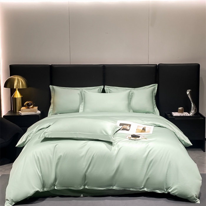 91家纺网 家纺一手货源 找家纺 富之航家纺 2024新款长绒棉四件套 雅克-卓豆绿