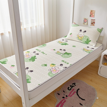 91家纺网 家纺一手货源 找家纺 （总）爱思凯家纺 2025款【印花学生床乳胶凉席】清新乳胶条席