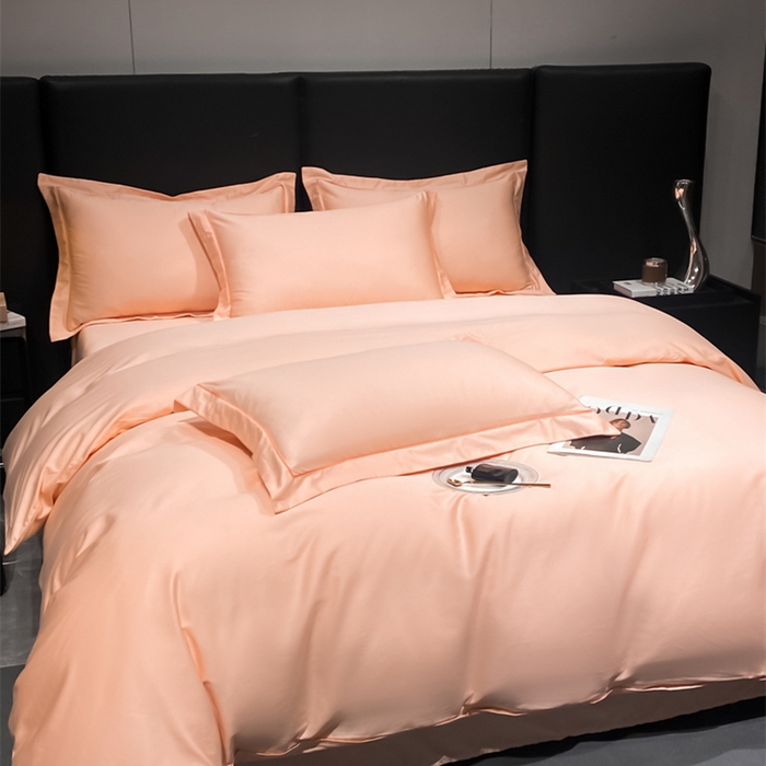 91家纺网 家纺一手货源 找家纺 富之航家纺 2024新款长绒棉四件套 雅克-奶油粉