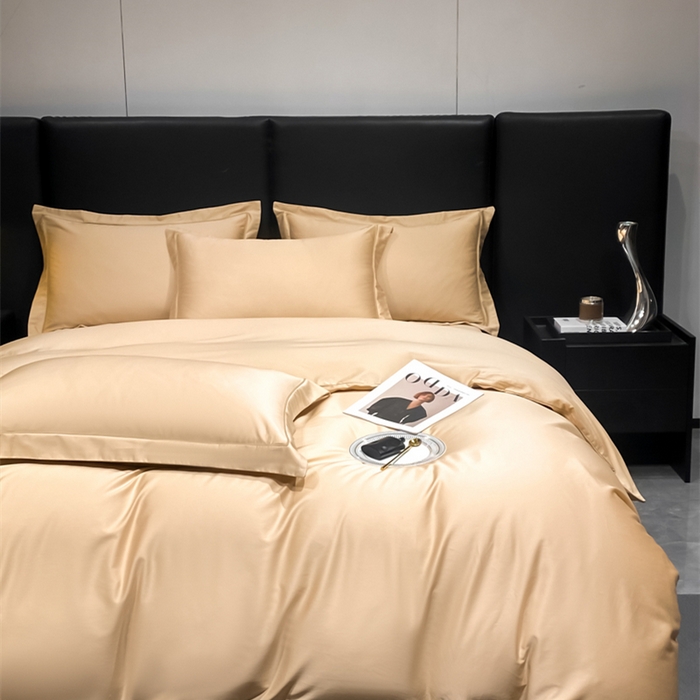 91家纺网 家纺一手货源 找家纺 富之航家纺 2024新款长绒棉四件套 雅克-香槟金