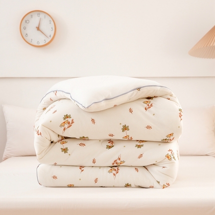 91家纺网 家纺一手货源 找家纺 啊雅家居 2025新款A类针织棉云柔大豆被抗菌被子被芯  太阳花