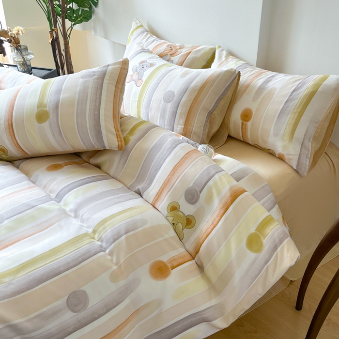 91家纺网 家纺一手货源 找家纺 千朵 2024新款莱赛尔天丝四件套 童心