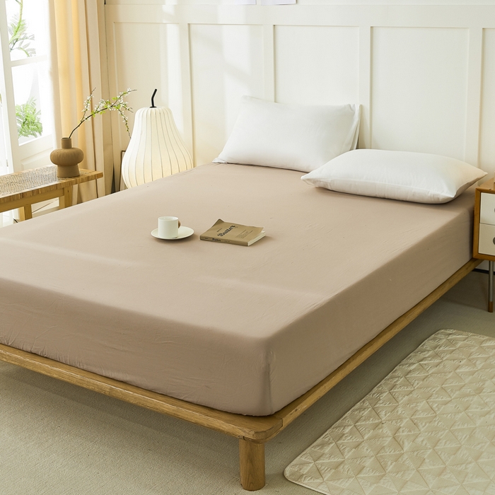 91家纺网 家纺一手货源 找家纺 凡客家居 2024新款全棉色织水洗棉单床笠学生宿舍 轻萝—米