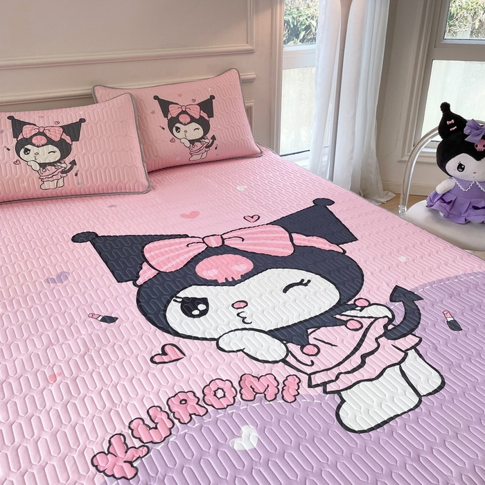 91家纺网 家纺一手货源 找家纺 蘭菲家纺 2024新款大版三丽鸥卡通凉席 公主酱小酷