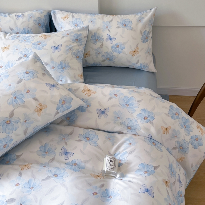 91家纺网 家纺一手货源 找家纺 千朵 2024新款莱赛尔天丝四件套 妙花兰