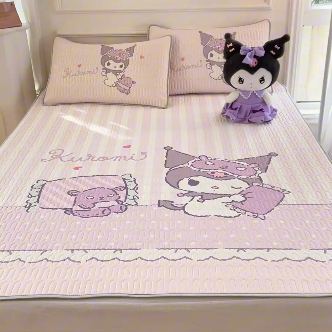 91家纺网 家纺一手货源 找家纺 蘭菲家纺 2024新款大版三丽鸥卡通凉席 小蜜库