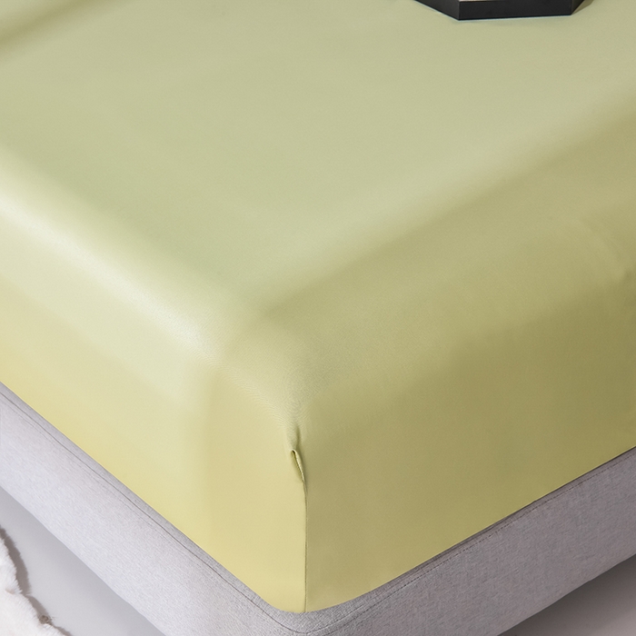 91家纺网 家纺一手货源 找家纺 简爱家纺 2025新款水洗真丝床笠单品床垫保护套床罩 仙草绿