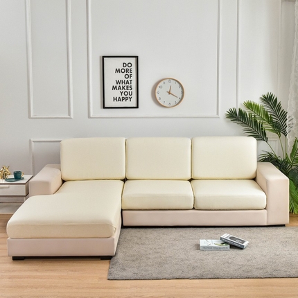 飞翔家纺 2024新款皮革坐垫套沙发垫套 米色