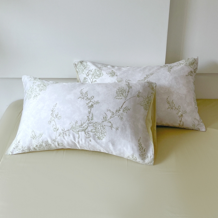 91家纺网 家纺一手货源 找家纺 千朵 2024新款莱赛尔天丝四件套 美人蕉绿